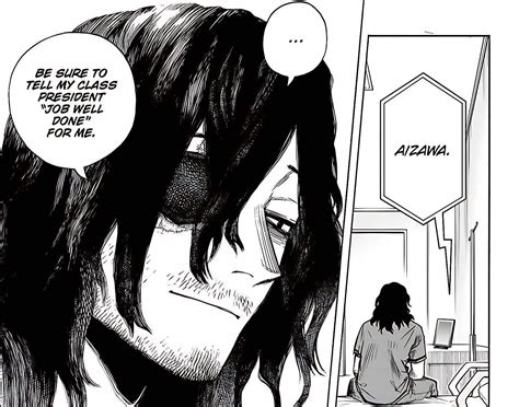 Aizawa eye patch. Aizawa Only Needs One Eye Open to Use Erasure It's well known that Aizawa needs to maintain eye contact with the subject of his Quirk, meaning blinking is his worst enemy. This automatic human motor function can spell out huge issues on the battlefield, as Yaoyorozu and Todoroki proved during the practical exam. 