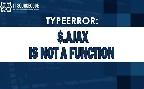 Ajax is not a function. ajax` is a function that allows you to make asyn...