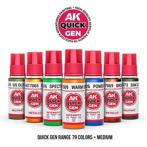 Ak interactive quick gen paint.  Fast, exceservice and a great range.  hemp etc The acrylic pai...