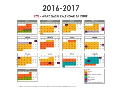 Akademski Kalendar 2016 17