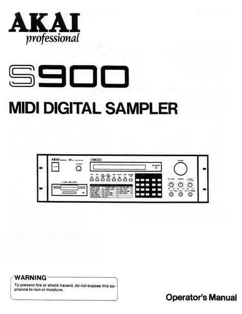 Akai S900 Manual