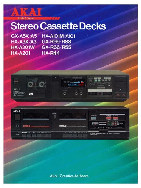 Akai Stereo Cassette Decks Catalog pdf