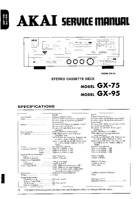 Akai gx 270d service handbuch schema. - Stihl fc75 fc85 fh75 fs75 service manuals.