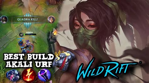 Akali urf build. Akali URF Build. Find the best runes, items, skill order, counters, and more in our statistical Akali URF Build for LoL Patch 10.10. Updated Daily. 