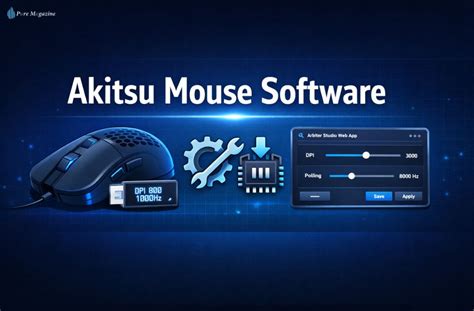 Akitsu mouse software.  Latest firmware version will be displayed on the upper right ha...