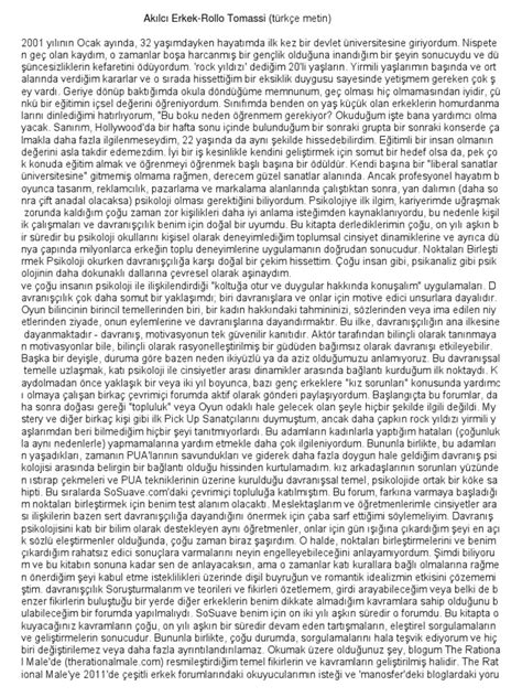 Aklc Erkek Rollo Tomassi Turkce Metin.