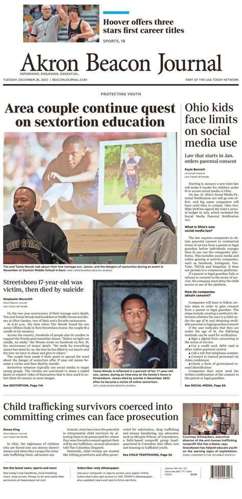 Akron beacon journal circulation phone number.  Find editorial staff email addresses, soc...