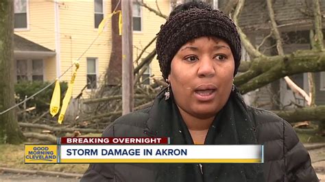 Akron power outage today. Strong winds that swept across Northeast Ohio on Saturday left a trail of downed power lines, toppled trees and power outages throughout the greater Akron area. FirstEnergy reported tens of ... 