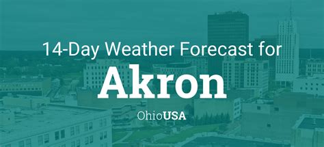 Akron weather 14 day forecast. Local Forecast Office More Local Wx 3 Day History Hourly Weather Forecast. Extended Forecast for Akron-Canton Regional Airport OH . This Afternoon. High: 78 °F. 