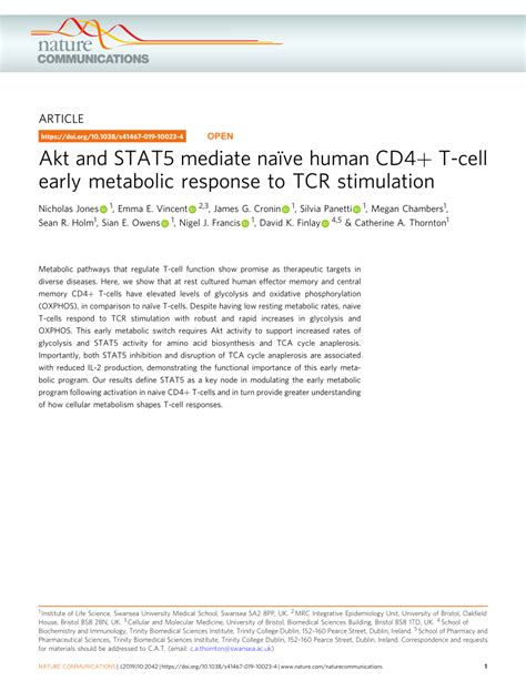 Akt and STAT5 mediate naïve human CD4+ T-cell early …