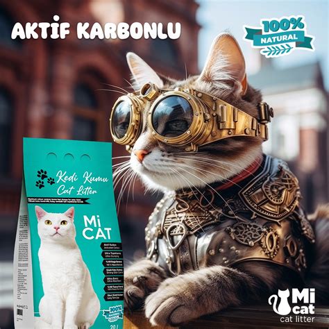 Aktif Karbonlu Kedi Kumu 20 Lt MiCat Kedi Kumu.