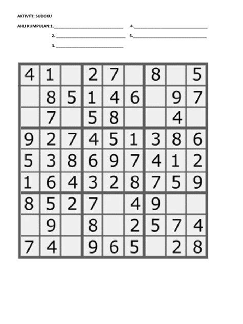 Aktiviti Sudoku