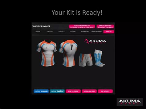 Akuma Rugby 3D Kit Designer