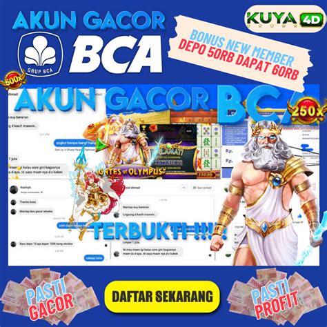 Akun Gacor BCA teratas Selama antara Online pemain Gacor Terpercaya
