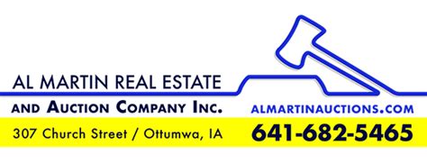 About Al Martin Real Estate-Auction. Al Martin Real Estate-Auction is located at 307 Church St in Ottumwa, Iowa 52501. Al Martin Real Estate-Auction can be contacted via phone at 641-682-5465 for pricing, hours and directions.