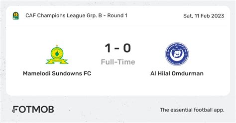 Al-Hilal Omdurman Mamelodi Sundowns live score, video