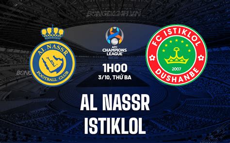 Al-nassr vs istiklol. Dự đoán tỉ số Istiklol vs Al Nassr. Al Nassr đã sớm giành vé vượt qua vòng bảng AFC Champions League sau vòng đấu thứ 5, thành tích của Ronaldo và các đồng đội tại vòng bảng là khá tốt với 4 chiến thắng liên tiếp trước khi hòa ở lượt trận thứ 5 vừa qua. 