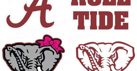 Alabama Elephant Roll Tide Design Kit Files Use Your Silhouette Studio