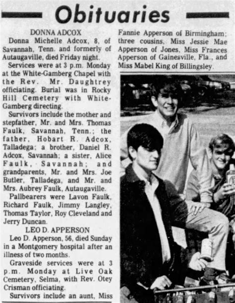 Alabama obituaries archives free.  Our database makes it easier and faster for y...