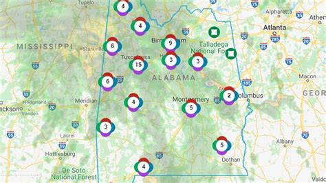 Alabama power outages number. Alabama Power (1:27 p.m.) Number of outages in Mobile County: 4,308. Number of outages in Baldwin County: 235. Number of outages in Escambia County: … 