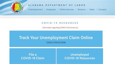 Workers can file for benefits online at www.labor.alabama.gov or by calling 1-866-234-5382. Online filing is encouraged.