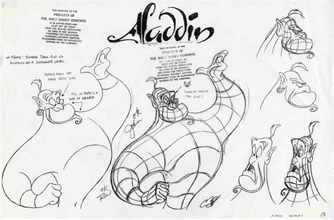 Aladdin Model Sheets Traditional Animation
