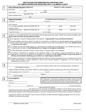 Alameda county birth certificate request form.  Persons requesting unrestricted certif...
