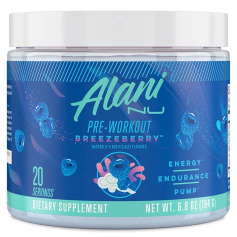 Alani pre workout near me. 30 day supply. Add to cart. Essentials $49.99. Super Greens. Wild Berry / 30 day supply. Add to cart. Turn your workouts up a notch with our flavor packed Pre-Workout. Formulated to provide you with 200mg of caffeine, and amino acids like L-Theanine to prevent you from crashing. The endurance and performance you need, the crisp flavors … 