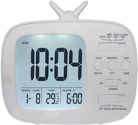 Alarm clocks. If you find yourself running late, try one of our alarm clocks. We have a range of styles, including a retro option with real bells. If you're into digital alarm clocks, we have ones with a snooze function that rings every five minutes, so you can get a little more time in bed. 14 items. Products.. 