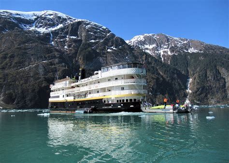 Alaska cruise small ship. Instead of being arranged in floors as structures are, cruise ships are arranged in what are called decks. Each deck is a separate ship level with its own features and facilities. ... 