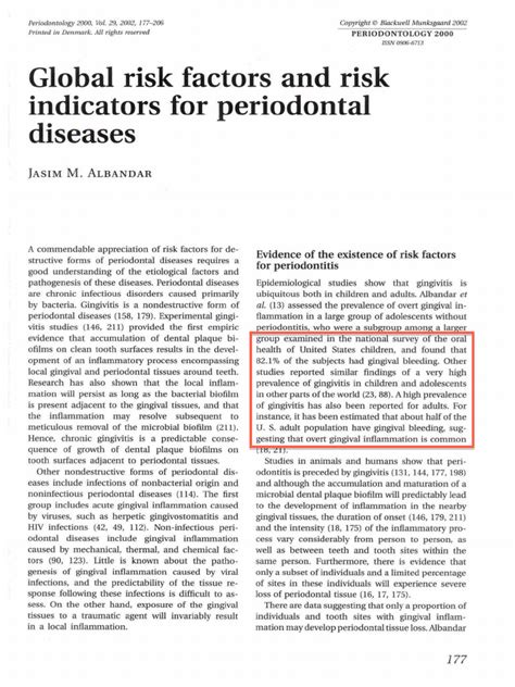 Albandar2005 Epidemiology and Risk Factors of Periodontal Deseases