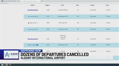 Albany Airport: 27 departures canceled as of 11:40 a.m.