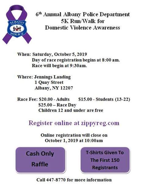 Albany Police raise awareness on Domestic Violence with 5k Walk/Run