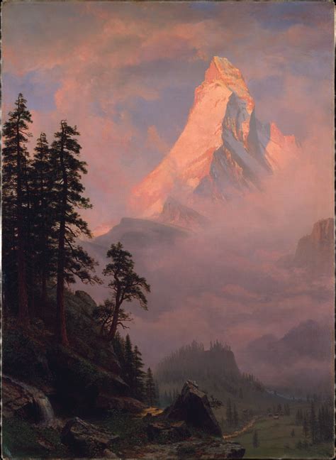 Albert Bierstadt Sunrise on the Matterhorn American The