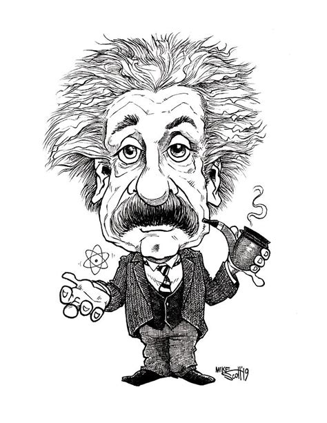 Albert Einstein Drawing Cartoon
