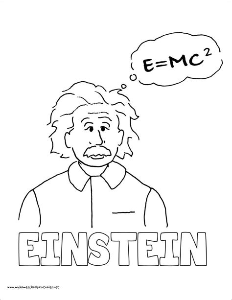 Albert Einstein Page Coloring Pages