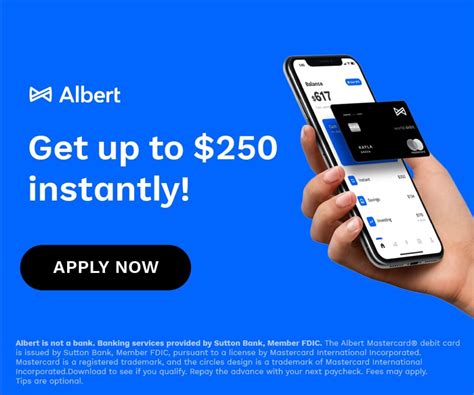 Albert app cash advance. #1 Albert App – Up to $250 in no-interest, no-fee cash advances. It’s no surprise that Albert is one of the most popular paycheck advance apps – you can get up to $250 in cash almost instantly without fees or interest! 4. Getting started by downloading the Albert app, quickly connect it to your bank account OR keep your bank account separate. 