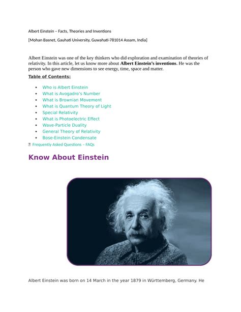 Albert einstein biography albert einstein inventions