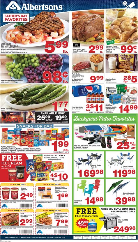 Albertson weekly ad. Create a free Albertsons for U member account to get more when shopping. Create account. Save up to 20% weekly* Get personalized deals and more for U™. Earn Points when you shop. Redeem for cash off, gas and grocery.* ... In Store Collect coupons, view Weekly Ad and build your list. 