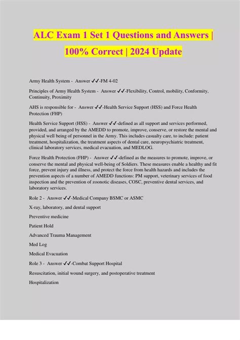 Alc Module 1 Exam Answers