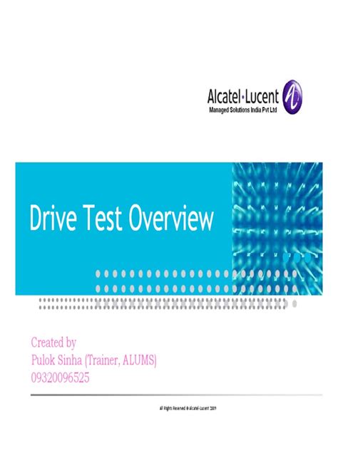Alcatel Lucent Drive Test 1 Part 3 pdf