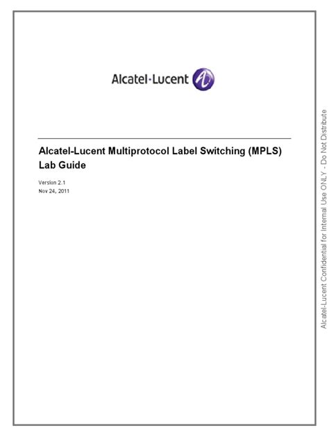 Alcatel Lucent Multiprotocol Label Switching Student Guide v2 1 Dl