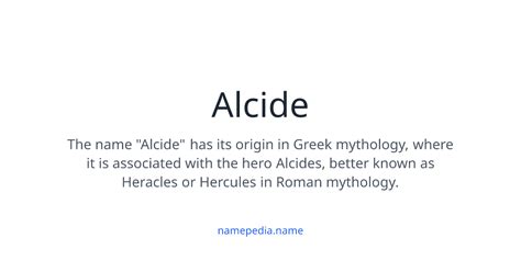 Alcide name