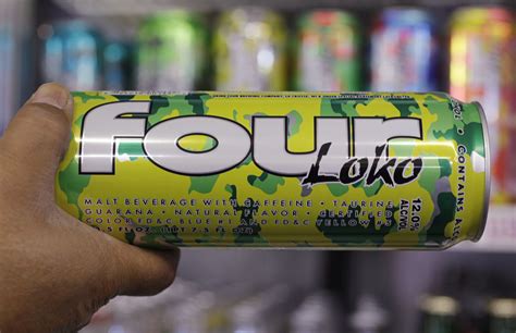 Alcohol in a four loko. 13.9% 23.5oz. Four Loko and Warheads have created the next big bang in sour drinks. Blast off into this cosmic punch before the aliens abduct it. *Warheads-branded product not available for sale in WA and VA. 