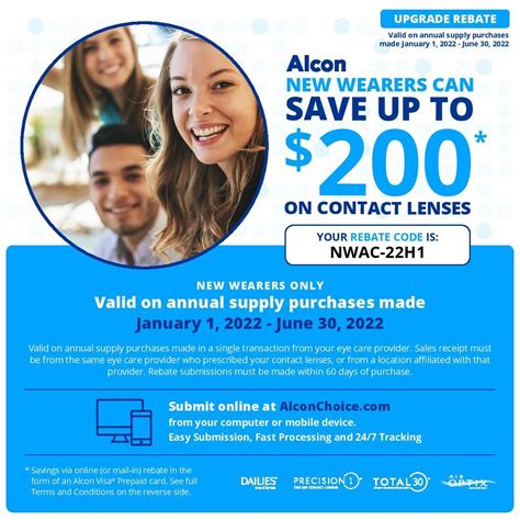 Log in to your Alcon Choice account to access exclusive offers and rebates on Alcon contact lenses and eye care products. If you don't have an account yet, you can ... . 