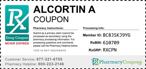 Alcortin A Coupons & Discount Card Optum Perks