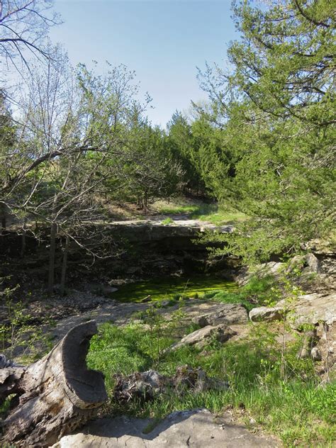Alcove Springs Park, 1834 E River Rd, Blue Rapids, KS 66411, USA Harland Schuster/Google This tiny falls comes after a miniature hike, but is less of a roar and more of a soothing trickle.. 