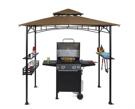 Aldi grilling gazebo. For $75 bucks if I get a year or two about it I'm ok. I want to eventually put in something that will last. I got a metal one for Lowe's for about 1200. It took 11 hours to assemble but it's been going strong for 5 years. I did bolt it to the concrete pad it's on. I'm entering my 3rd summer with my aldi grill gazebo. 