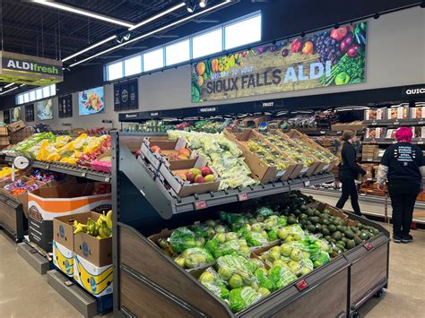 ALDI USA, Sioux Falls. 79 likes · 40 were here. Visit your Sioux Falls ALDI for low prices on groceries and home goods. From fresh produce and meats to organic foods, beverages and other.... 