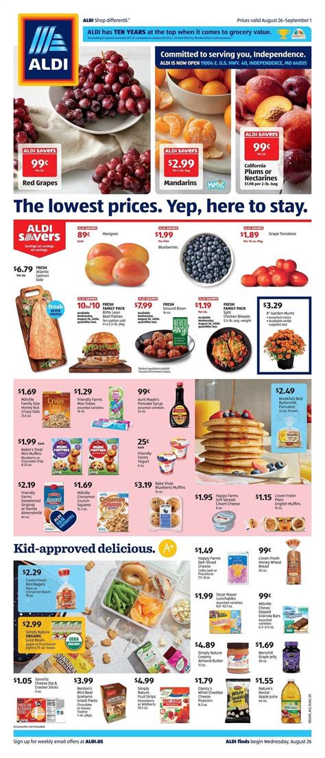 Browse the latest Aldi catalogue in Troy MO "Weekly Ad Aldi" valid from from 27/9 to until 3/10 and start saving now! Other Discount Stores catalogs in Troy MO. The nearest stores of Aldi in Troy MO and surroundings. Aldi #6 The Plaza. 63379-1365 - Troy MO. Open. 2.75 km. Aldi 531 Anwijo Way. 63383 - Warrenton MO.
